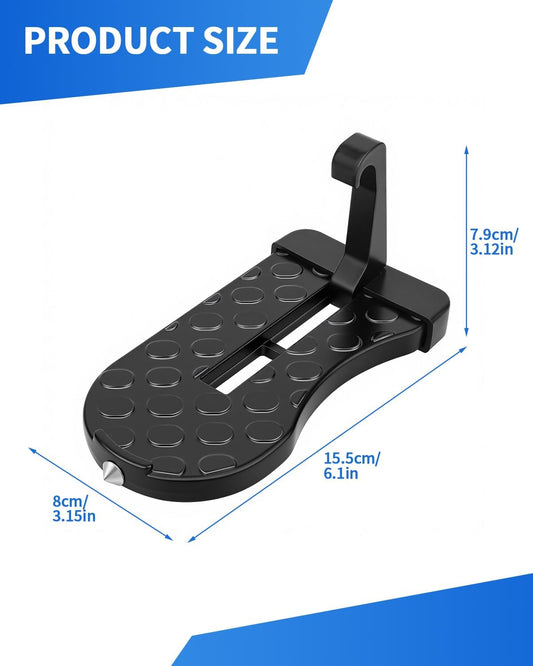 Car Doorstep for Car Roof Access, Foldable Non-Slip Ascent Latch Pedal Rack