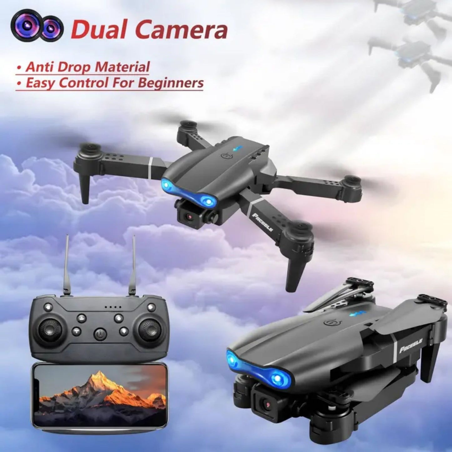 New K3 & E99 Pro Foldable Double Camera Drone
