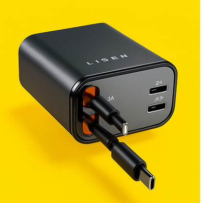 LISEN Retractable Car Charger,69W Cars Adapter USB C Fast Charger for iPhone 17-12