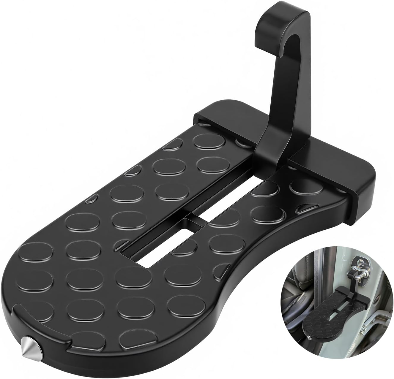 Car Doorstep for Car Roof Access, Foldable Non-Slip Ascent Latch Pedal Rack