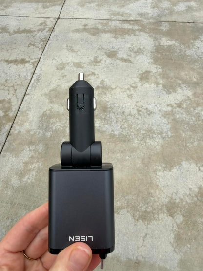 LISEN Retractable Car Charger,69W Cars Adapter USB C Fast Charger for iPhone 17-12