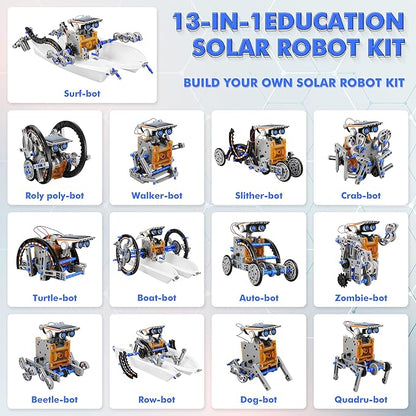 STEM+13-in-1 Education Solar Power Robots Toys for Boys Age 8-12