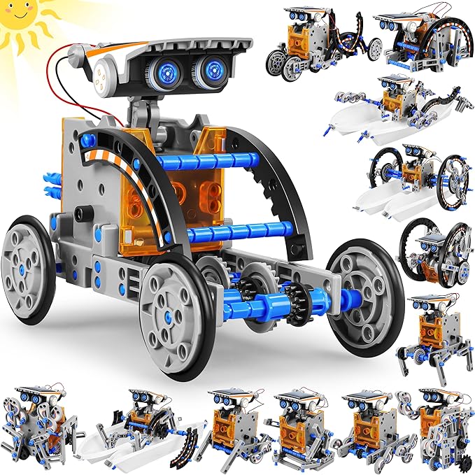 STEM+13-in-1 Education Solar Power Robots Toys for Boys Age 8-12