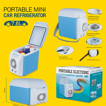 6L Mini Car Refrigerators Fridge 2 in 1 Cooler Warmer Icebox